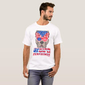 Merica Cane Corso Dog Pitbull USA Flag Pitbull 4th T-shirt (Voorkant volledig)
