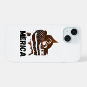 Merica cat iPhone 15 case (Achterkant horizontaal)