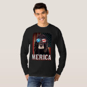 Merica Cocker Spaniel Hond Amerikaanse Vlag 4th of T-shirt (Voorkant volledig)