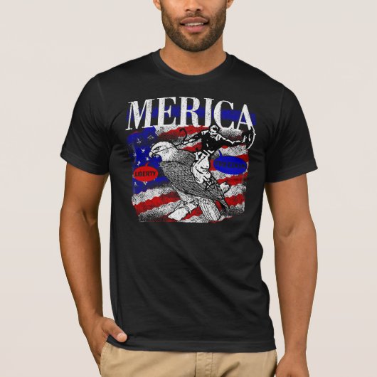 Merica Cowboy en Eagle T-shirt (Voorkant)