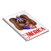 Merica Cute Dog Notitieboek (Rechterzijde)