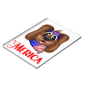Merica Cute Dog Notitieboek (Linkerzijde)