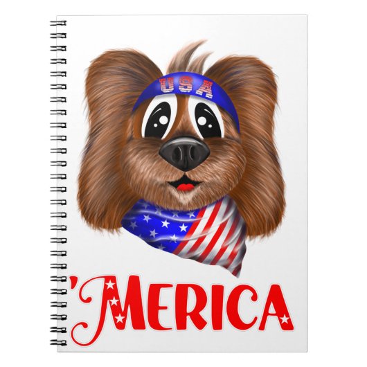 Merica Cute Dog Notitieboek (Voorkant)
