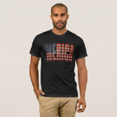 "MERICA Distsed US Vlag T-shirt (Voorkant volledig)