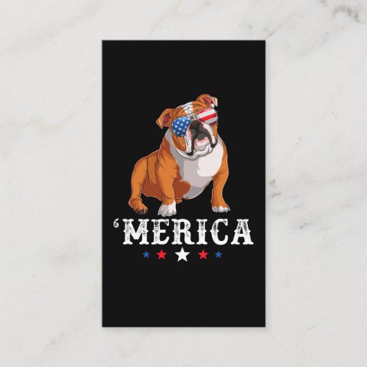 Merica Dog 4 juli Verenigde Staten Amerikaanse vla Visitekaartje (Voorkant)