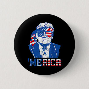 Merica Donald Trump - Grappige Trump 4 juli Amer Ronde Button 5,7 Cm