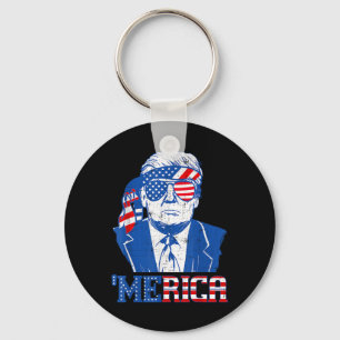 Merica Donald Trump - Grappige Trump 4 juli Amer Sleutelhanger