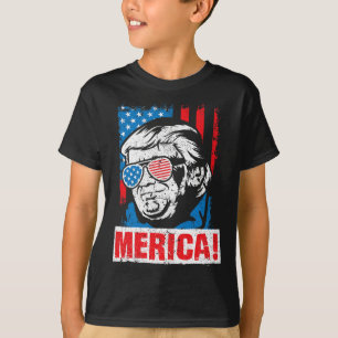Merica Donald Trump Usa Vlag Verkiezing Republikei T-shirt