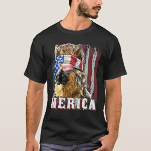 Merica Duitse herder Mullet juli 4th Amerikaans T-shirt