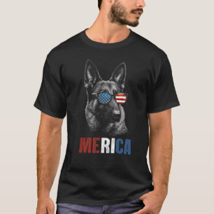 MERICA Duitse Herder Zonnebril 4 juli VS T-shirt