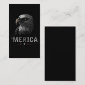 Merica Eagle 4 juli USA Patriotic Visitekaartje (Voorkant / Achterkant)