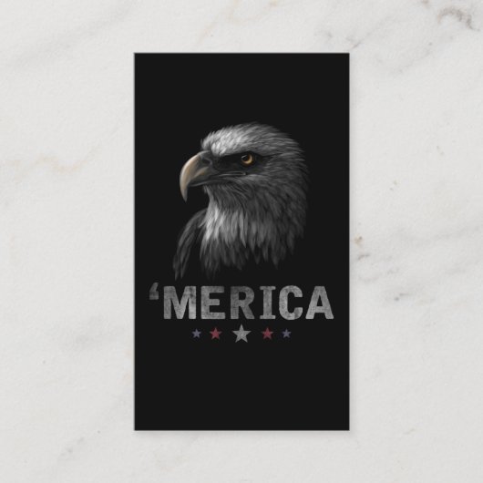 Merica Eagle 4 juli USA Patriotic Visitekaartje (Voorkant)
