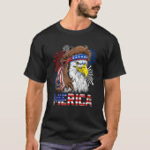 Merica Eagle Mulle American Flag VS Man 4th of ju T-shirt (Voorkant)