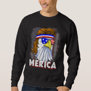 Merica Eagle Mulle American Flag VS Man 4th of ju Trui
