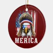 Merica Eagle Mullet, 4 juli Amerikaanse vlag Keramisch Ornament (Links)
