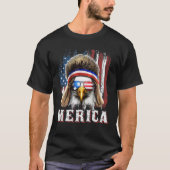 Merica Eagle Mullet, 4 juli Amerikaanse vlag Star T-shirt (Voorkant)