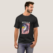 Merica Eagle Mullets 80s Kapsel Pride T-shirt (Voorkant volledig)