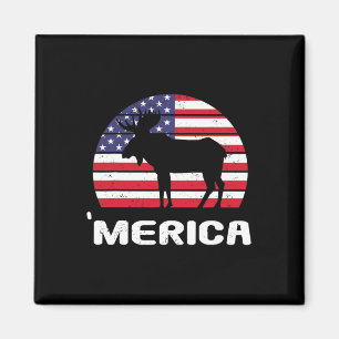Merica Eland Amerikaanse Vlag Vs Patriottisch Onaf Magneet