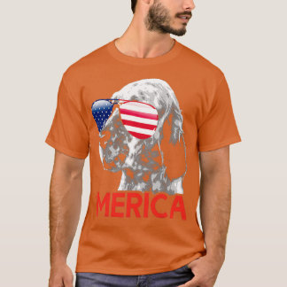 Merica English Setter American Flag (2) T-shirt