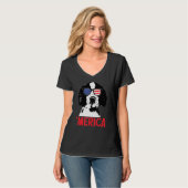 Merica Englisth Springer Spaniel Amerikaanse vlag T-shirt (Voorkant volledig)