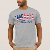 "merica Est. 1776 American Patriotic T-Shirt (Voorkant)