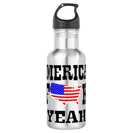 "Merica Fk Ja FUSAK #USAPatriotGraphics © Waterfles (Voorkant)