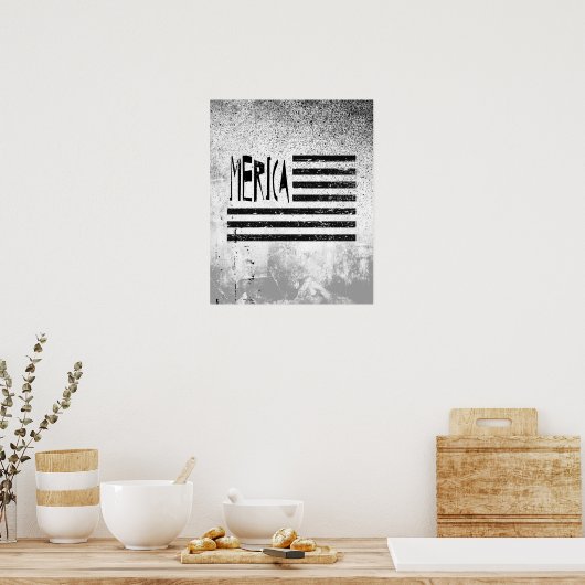 Merica Flag Poster (Keuken)