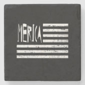 Merica Flag Stenen Onderzetter (Voorkant)