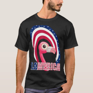Merica Flamingo American Flag Flamerica Patriot 4t T-shirt