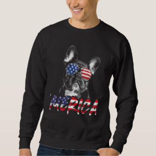 Merica Franse Bulldog 4 juli Amerikaanse Vlag Fr Trui