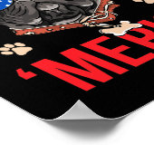 Merica French Bulldog American Flag Frenchie Poster (Hoek)