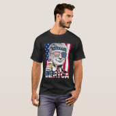 Merica Funny Trump Mannen Drink Bier T-shirt (Voorkant volledig)