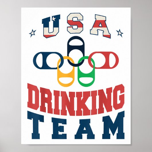 Merica Funny USA Drink Team Patriotic USA Ameri Poster (Voorkant)