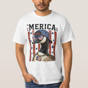 'MERICA Gedecoreerde Vlag 4 juli T-shirt