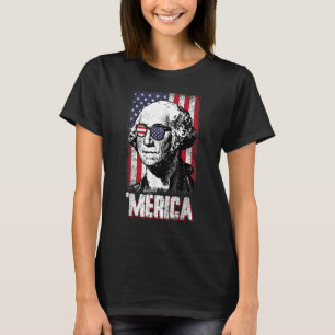 Merica George Washington 4th van juli Amerikaanse T-shirt