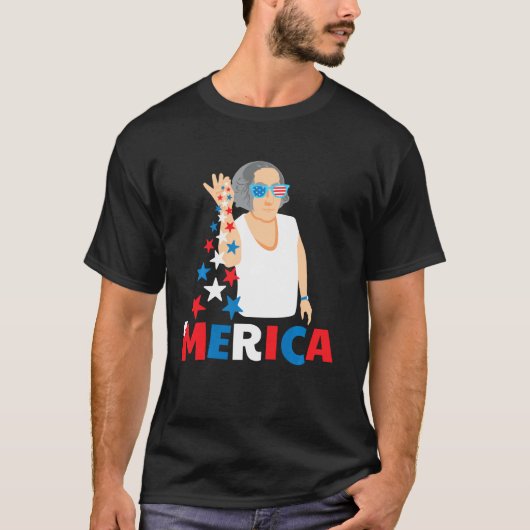 Merica George Washington Bae 4 juli Amerikaans T-shirt (Voorkant)