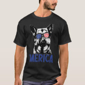 Merica German Shepherd American Flag Sunbribril 4t T-shirt (Voorkant)