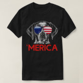 Merica German Shorthaired Pointer American Flag T-shirt (Design voorkant)