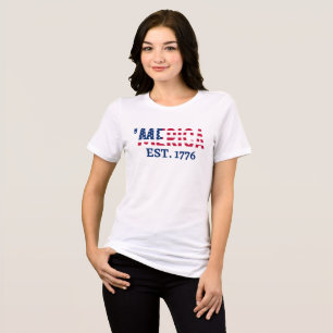 'merica Gesticht 1776 Patriottisch Amerikaans Tri-Blend Shirt