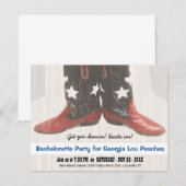 Merica Girl Red White Blue Boots Bachelorette Kaart (Voorkant / Achterkant)