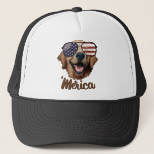 Merica Golden Retriever, 4 juli, Verenigde Staten, Trucker Pet