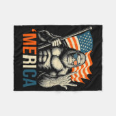 ‘merica Gorilla Flag Sungles Funny Patriotic  Fleece Deken (Voorkant (Horizontaal))