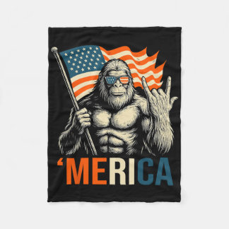 ‘merica Gorilla Flag Sungles Funny Patriotic  Fleece Deken