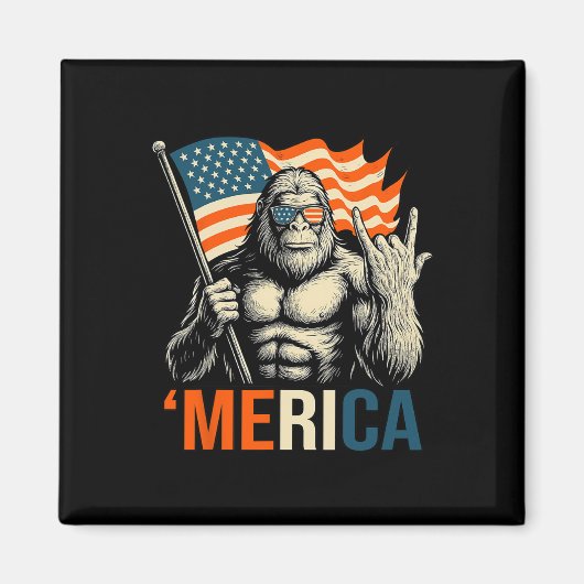 ‘merica Gorilla Flag Sungles Funny Patriotic  Magneet (Voorkant)