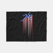 ‘merica Gorilla Vlag Zonnebril Funny Patriottisch  Fleece Deken (Voorkant (Horizontaal))