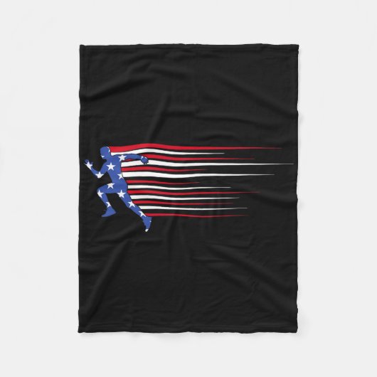 ‘merica Gorilla Vlag Zonnebril Funny Patriottisch  Fleece Deken (Voorkant)
