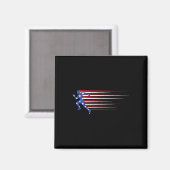 ‘merica Gorilla Vlag Zonnebril Funny Patriottisch  Magneet (Voorkant / Achterkant)