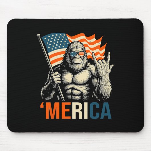 ‘merica Gorilla Vlag Zonnebril Funny Patriottisch Muismat (Voorkant)