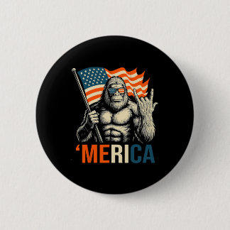 ‘merica Gorilla Vlag Zonnebril Funny Patriottisch  Ronde Button 5,7 Cm