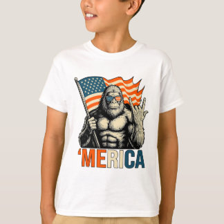 ‘merica Gorilla Vlag Zonnebril Funny Patriottisch T-shirt